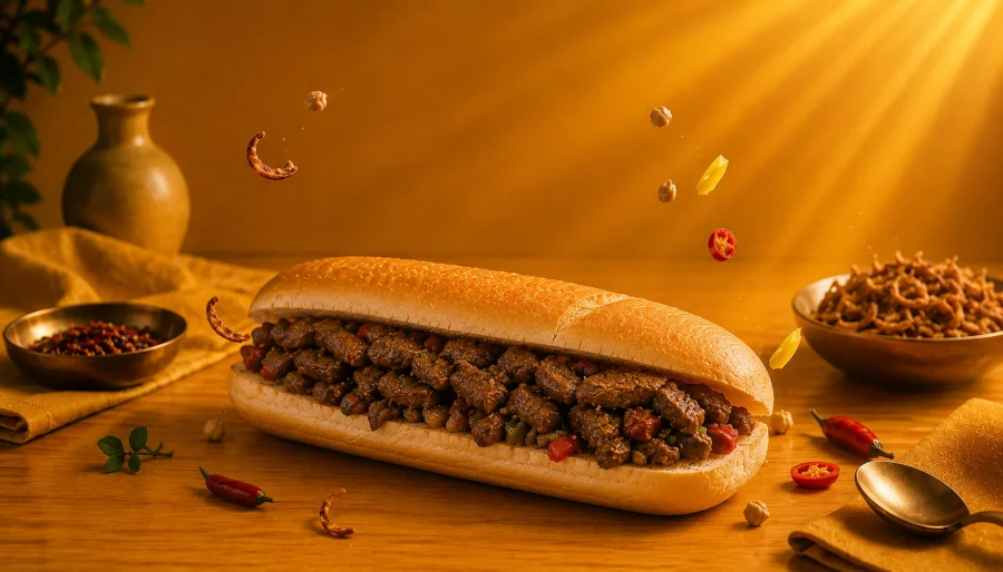 ساندوتش كبدة وسط