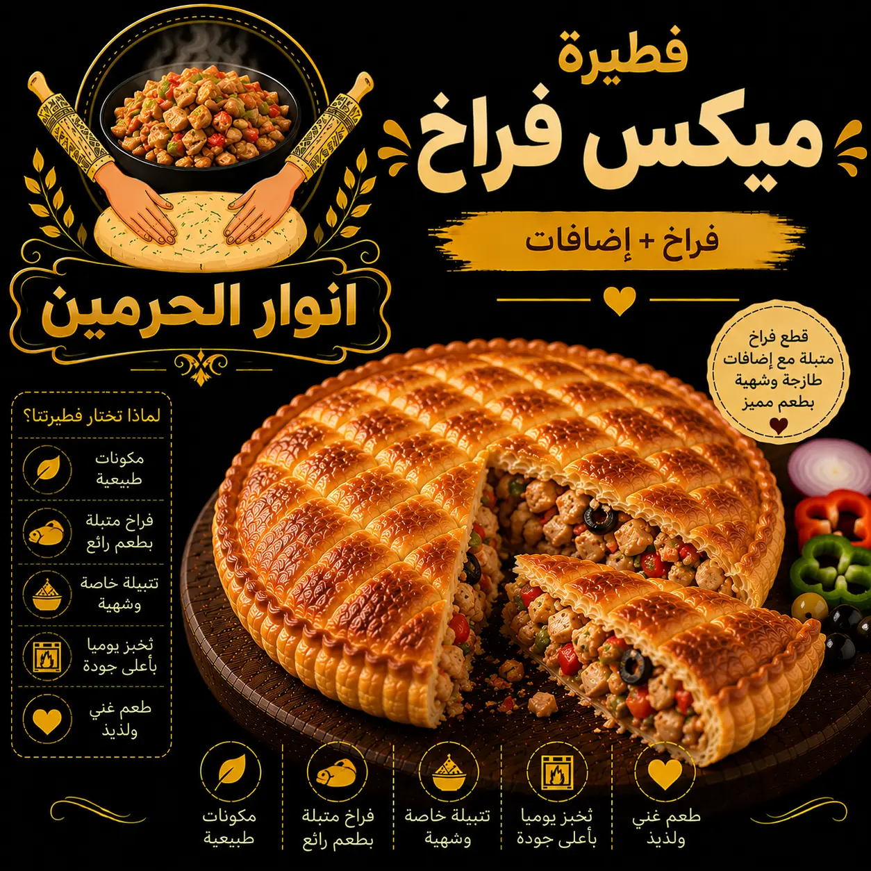 فطيرة ميكس فراخ
