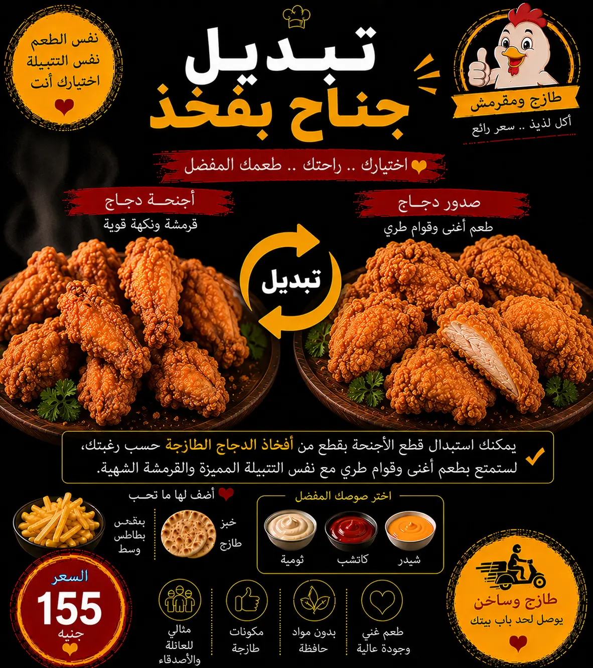 تبديل جناح بفخذ