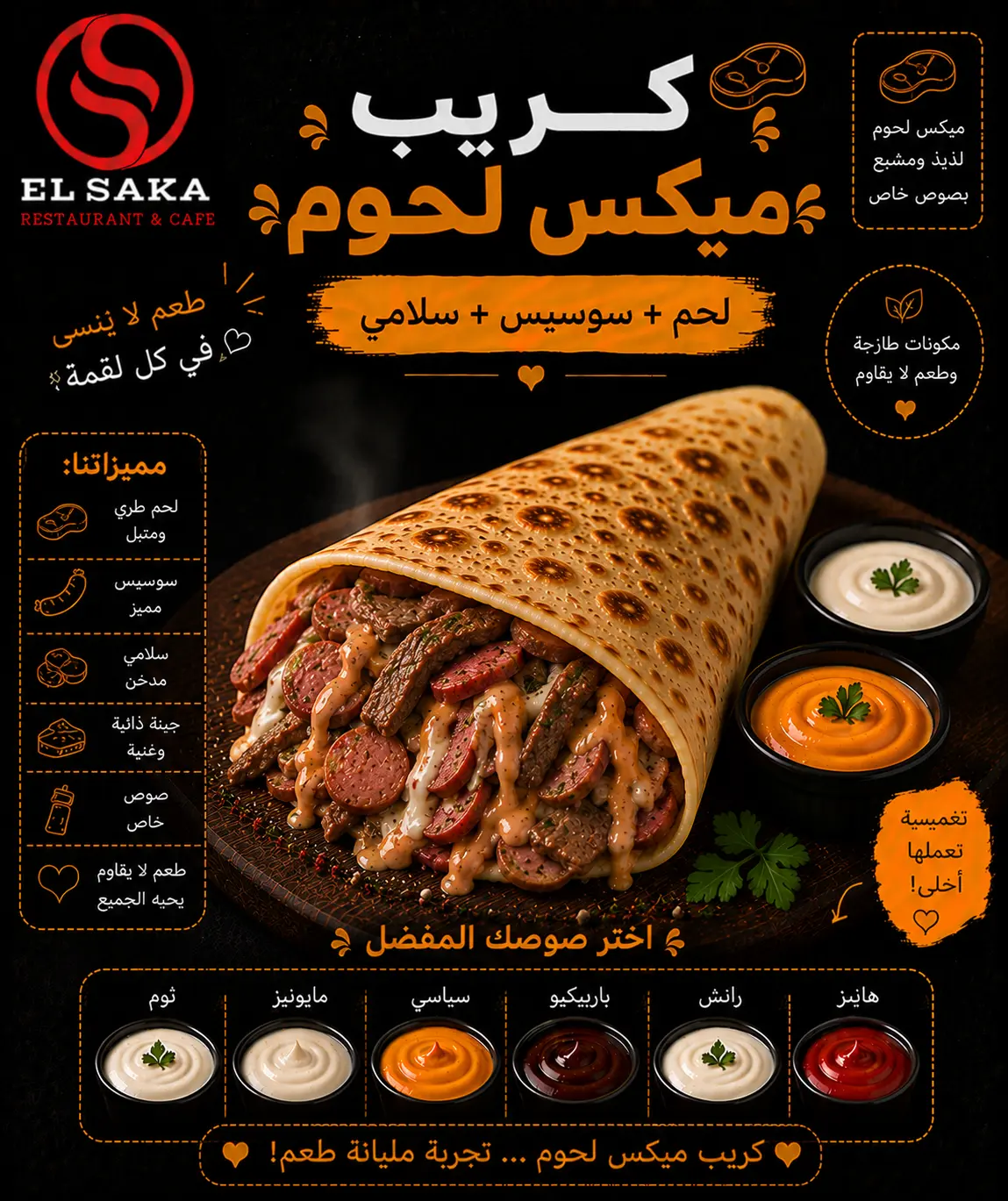 كريب ميكس لحوم