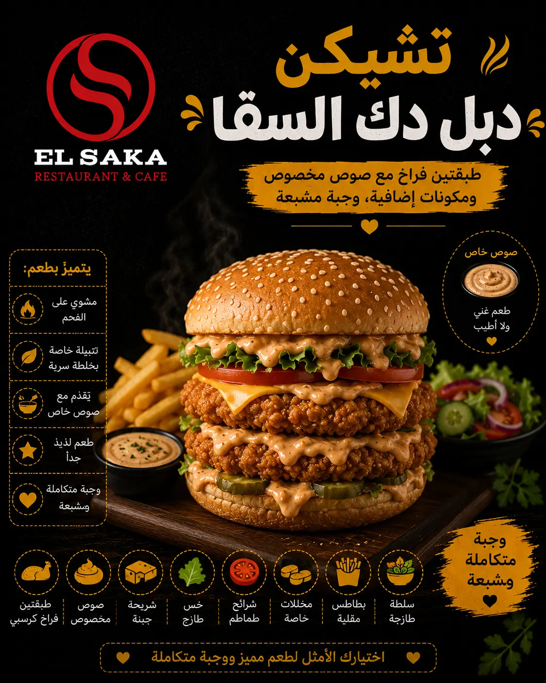 تشيكن دبل دك السقا