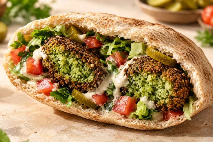 سندوتش طعمية بالطحينة