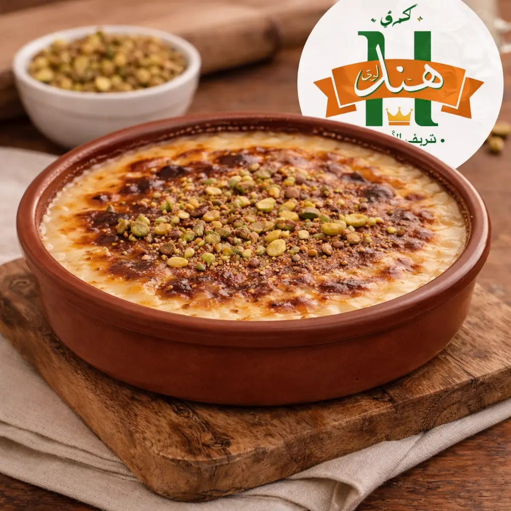 ارز باللبن مكسرات
