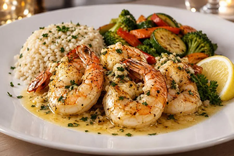 Shrimp with Lemon & Butter