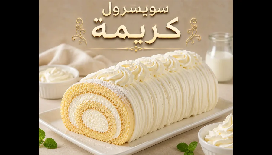 سويسرول كريمة